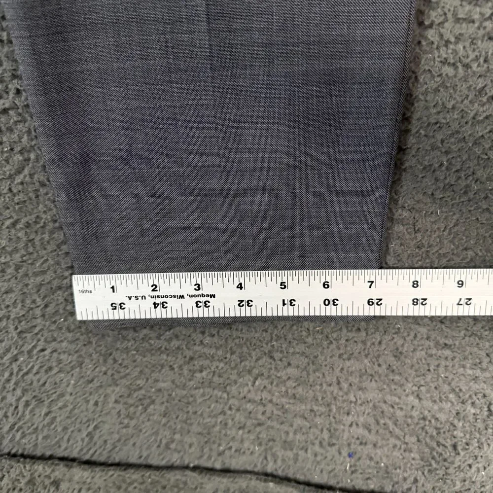 J Crew Dress Pants Mens 32x34 Gray Ludlow Slim Fit Four Season Wool Stretch
